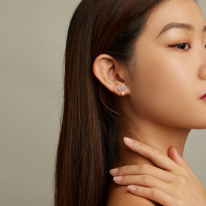 Cercei argint cu flori [7]