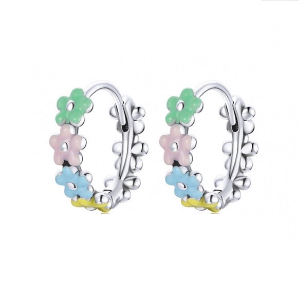 Cercei argint cu flori pastorale [1]