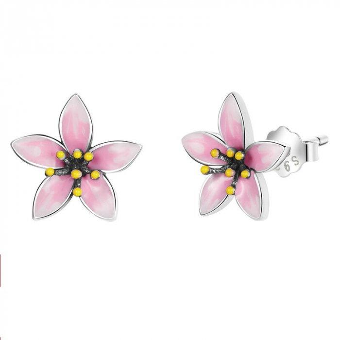 Cercei argint cu flori sakura [1]