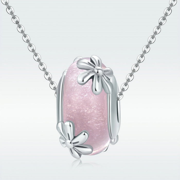 Pandantiv argint cu flori si murano [7]