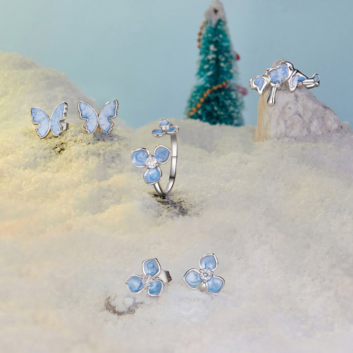 Cercei argint cu fluturasi [20]