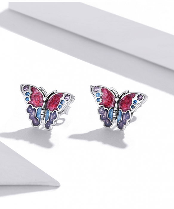 Cercei argint cu fluturasi [10]