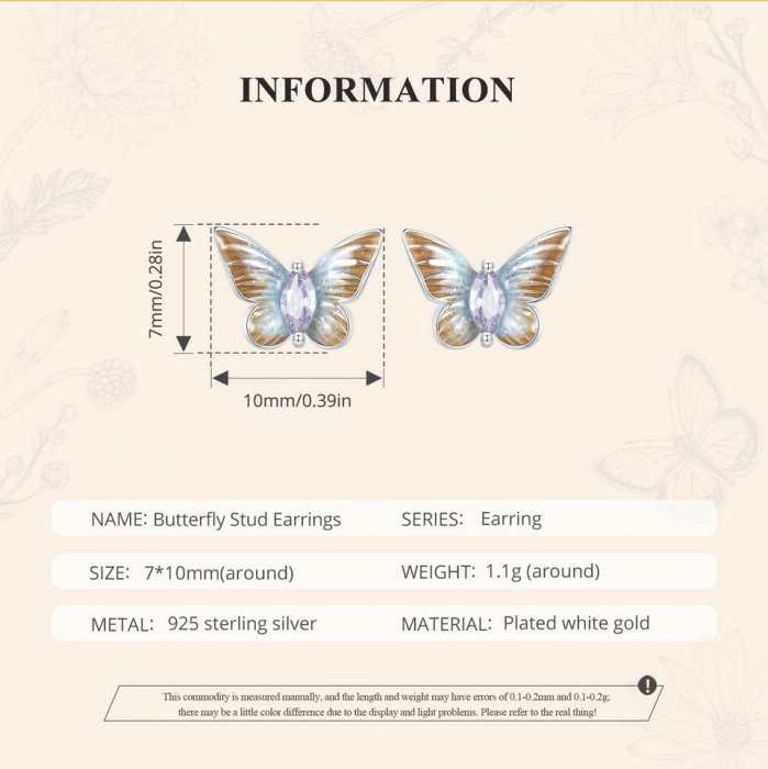 Cercei argint cu fluturi [12]