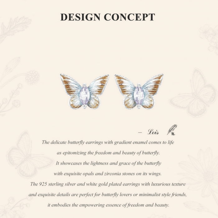 Cercei argint cu fluturi [9]