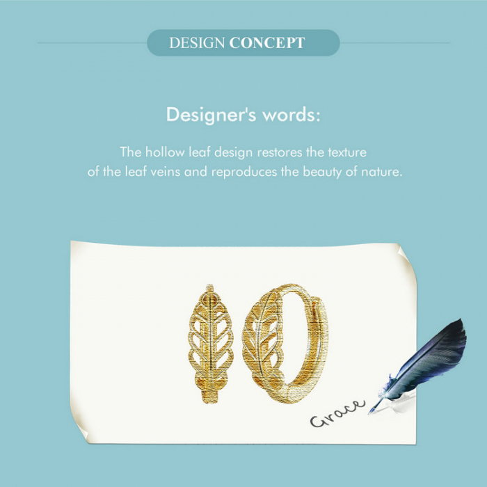 Cercei argint cu frunze [12]