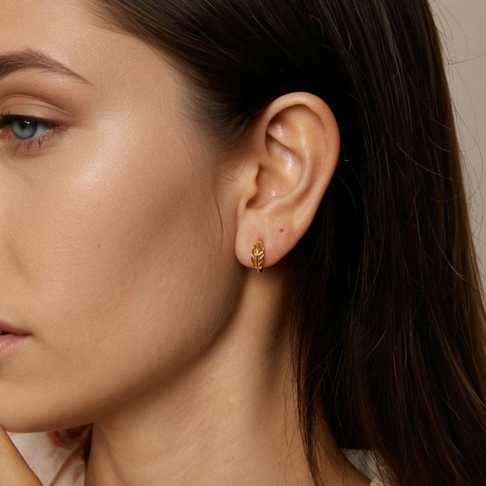 Cercei argint cu frunze [4]