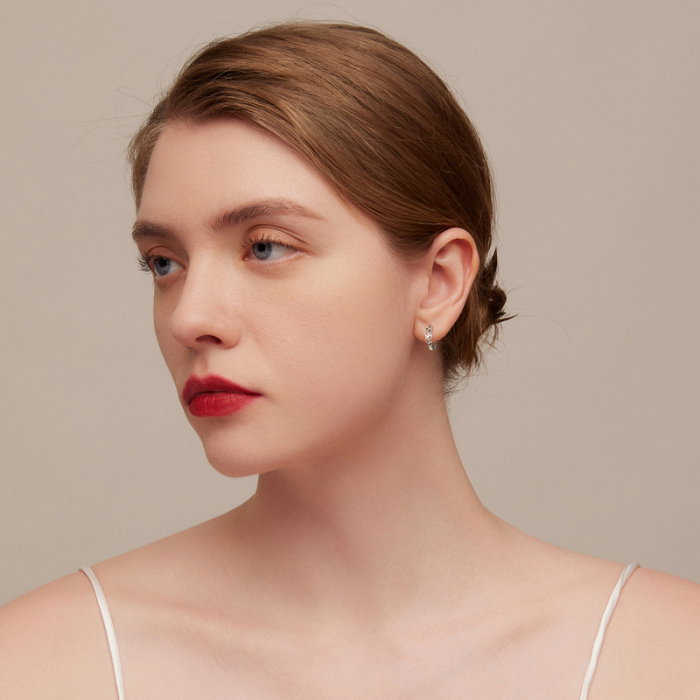 Cercei argint cu frunze [8]