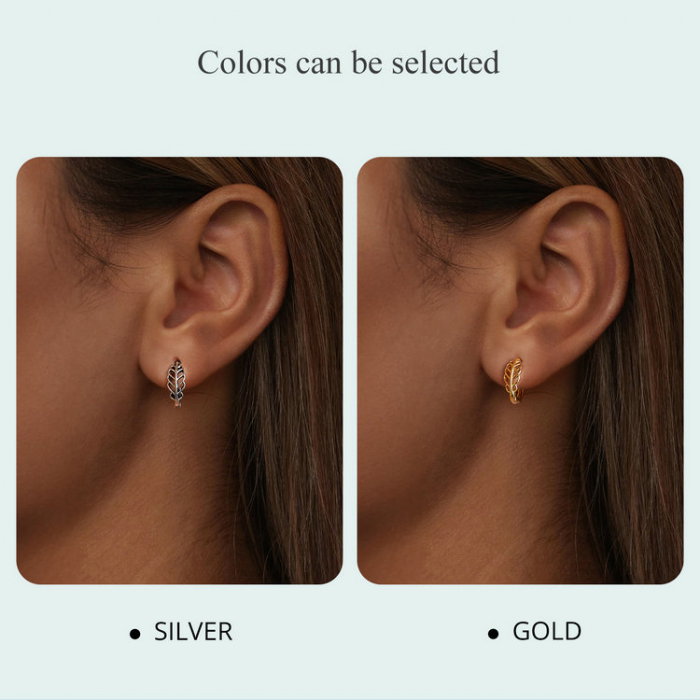 Cercei argint cu frunze [13]