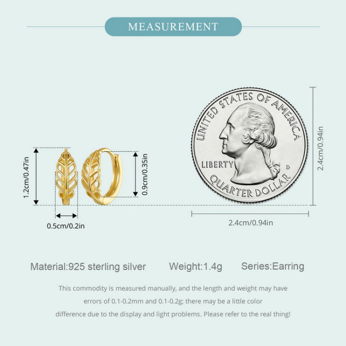 Cercei argint cu frunze [10]