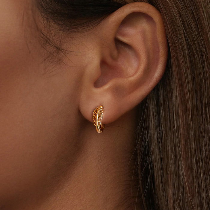 Cercei argint cu frunze [8]