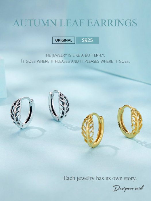 Cercei argint cu frunze [17]