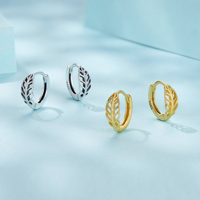 Cercei argint cu frunze [14]