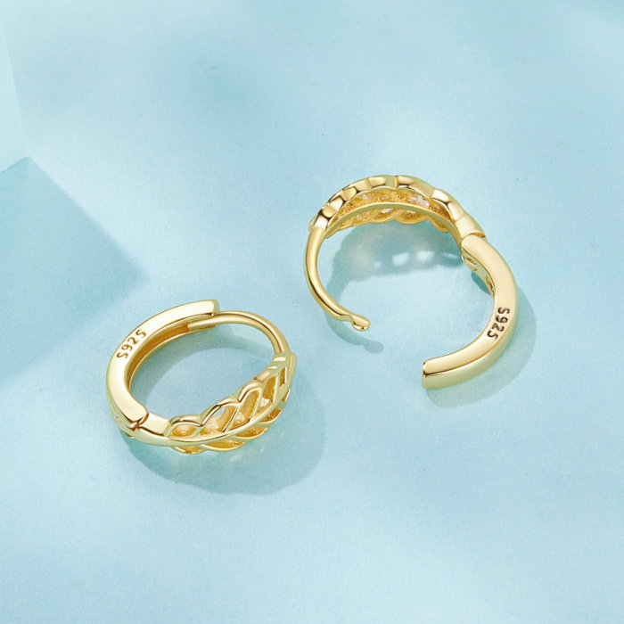 Cercei argint cu frunze [5]