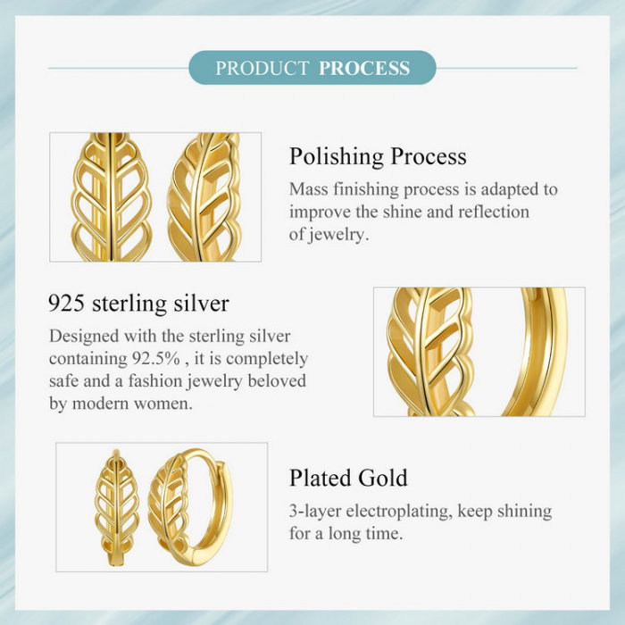 Cercei argint cu frunze [9]