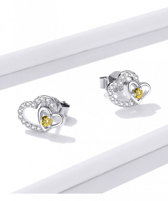 Cercei argint cu inimioare [9]