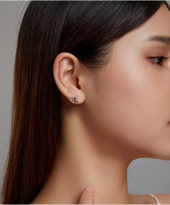 Cercei argint cu inimioare [10]