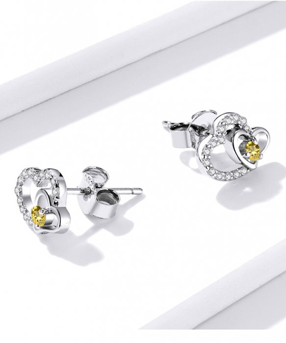 Cercei argint cu inimioare [11]