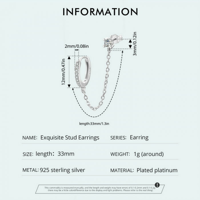 Cercel argint cu lant [8]