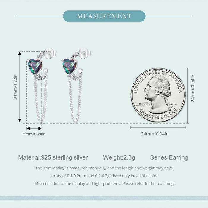 Cercei argint cu lant si inimioare [14]