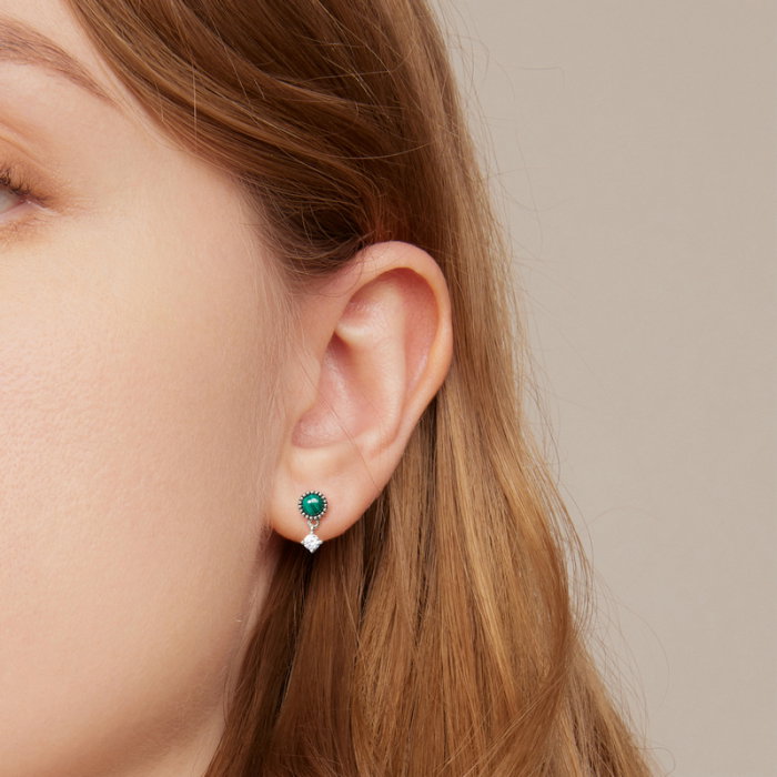 Cercei argint cu malachit [4]