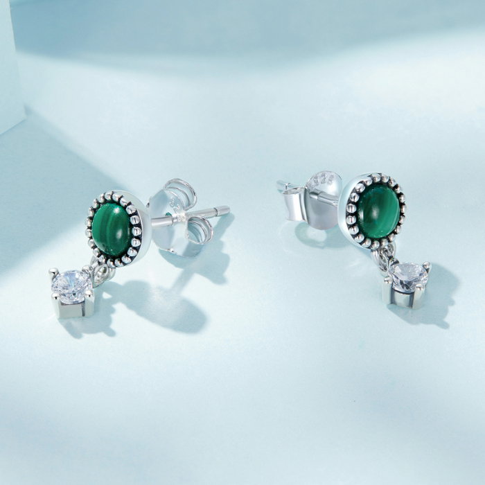 Cercei argint cu malachit [5]