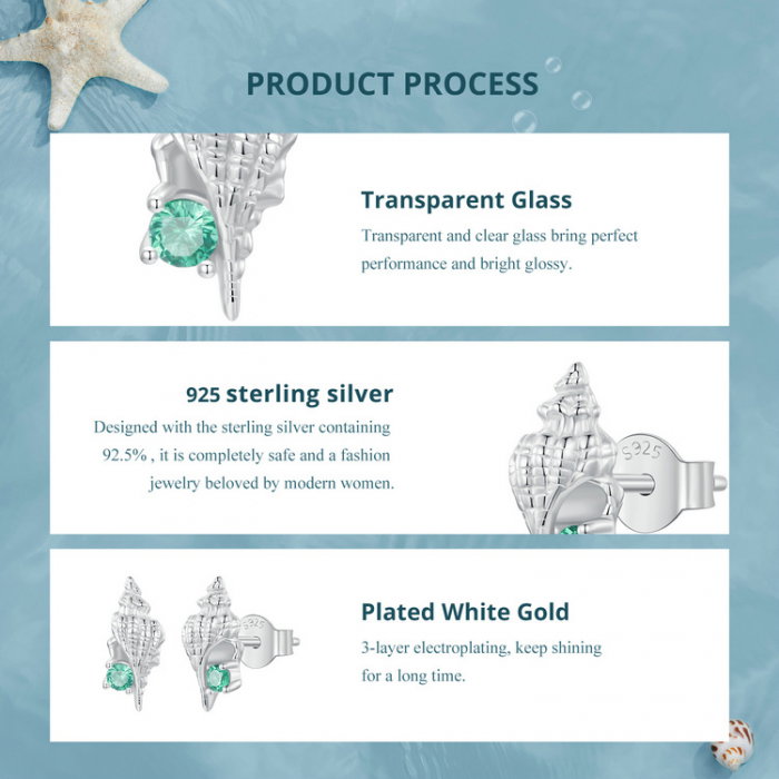 Cercei argint cu melci de mare [9]