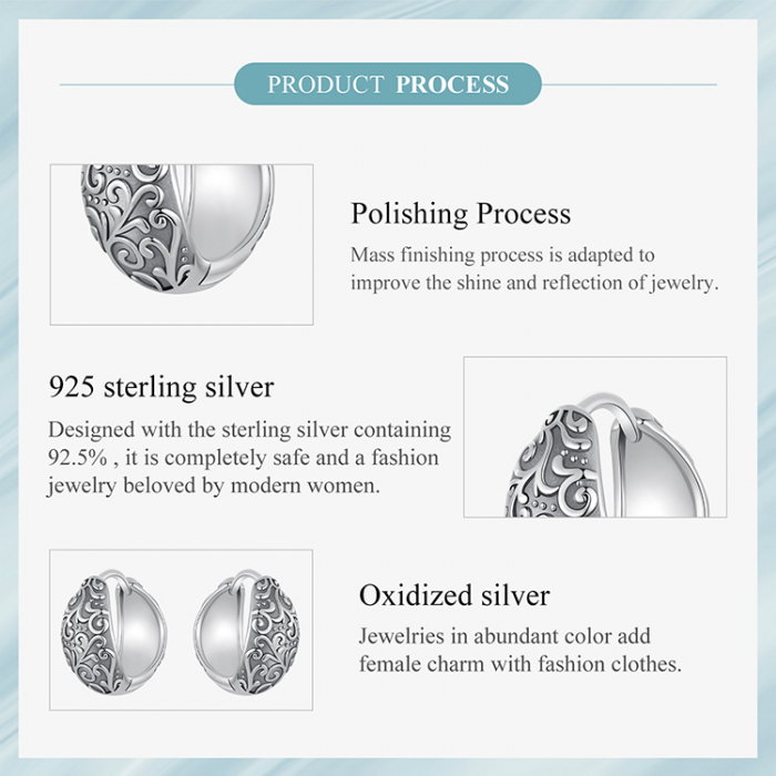 Cercei argint cu model floral [13]