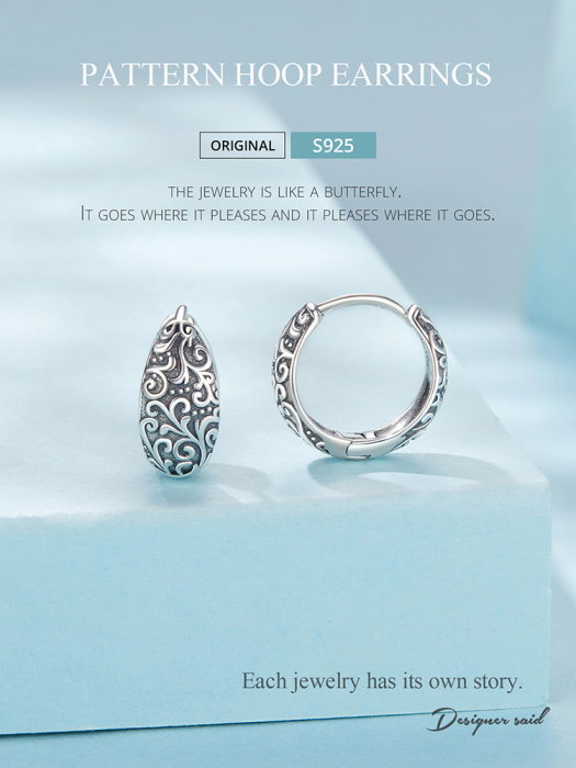 Cercei argint cu model floral [15]