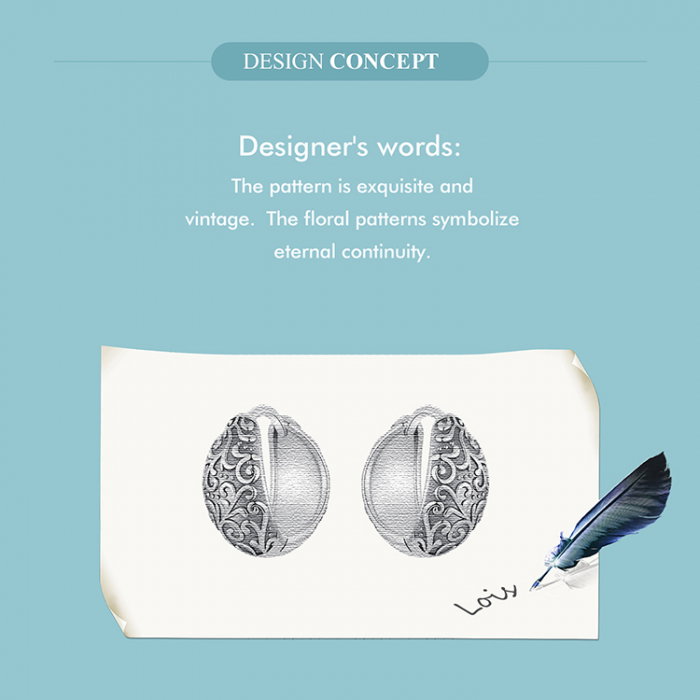 Cercei argint cu model floral [14]