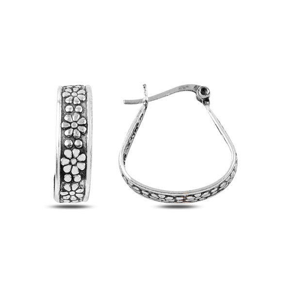 Cercei argint cu model floral - ETU0141 [1]