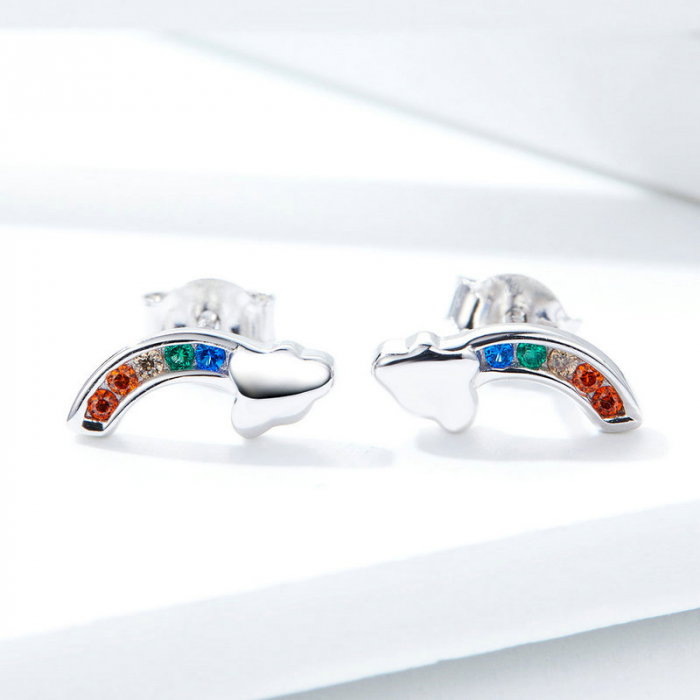 Cercei argint cu norisori si curcubeu [5]