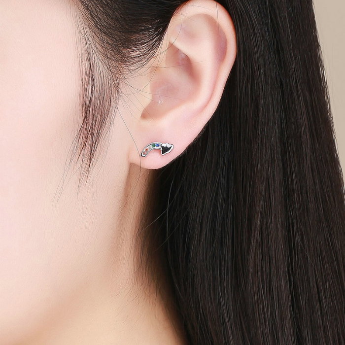 Cercei argint cu norisori si curcubeu [2]