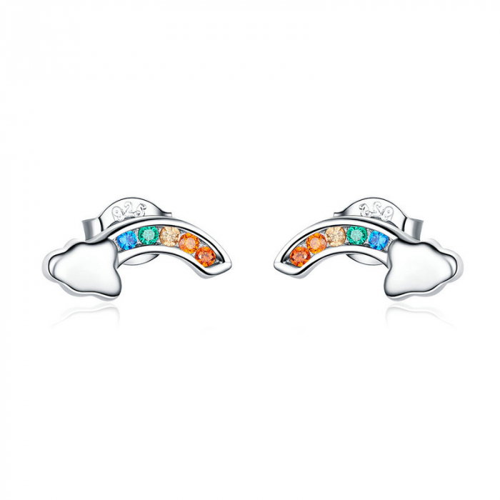 Cercei argint cu norisori si curcubeu [1]