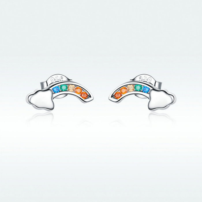 Cercei argint cu norisori si curcubeu [4]