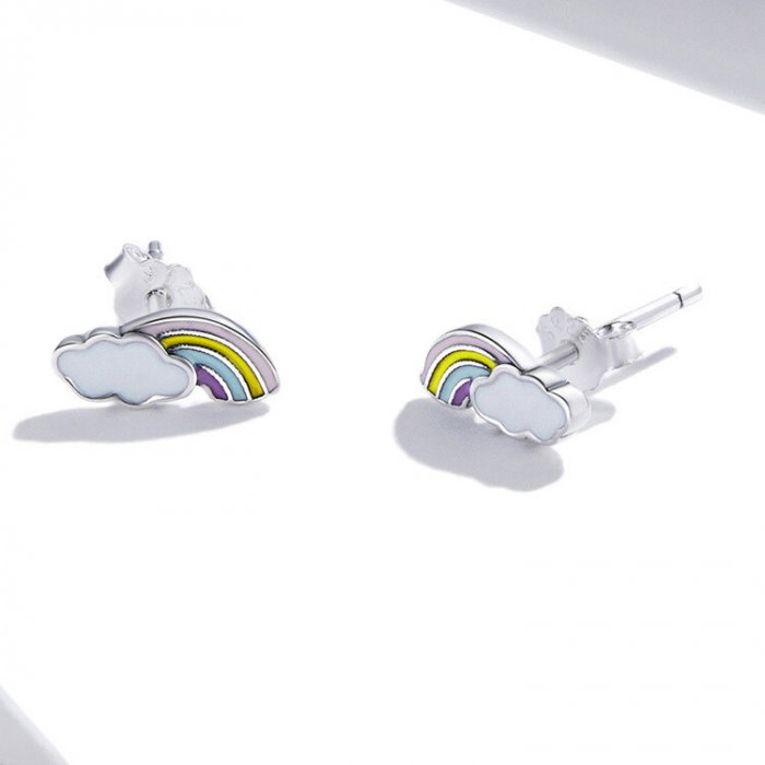 Cercei argint cu norisori si curcubeu [5]