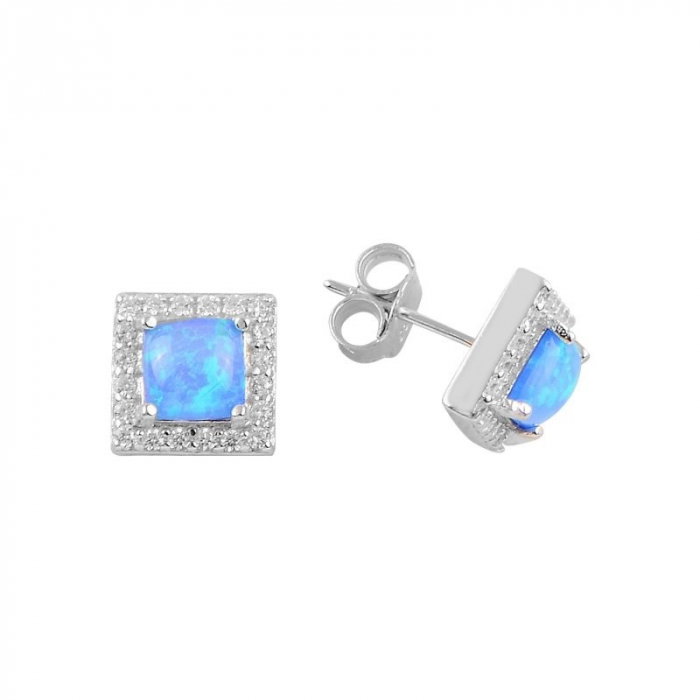 Cercei argint cu opal si zirconii [1]