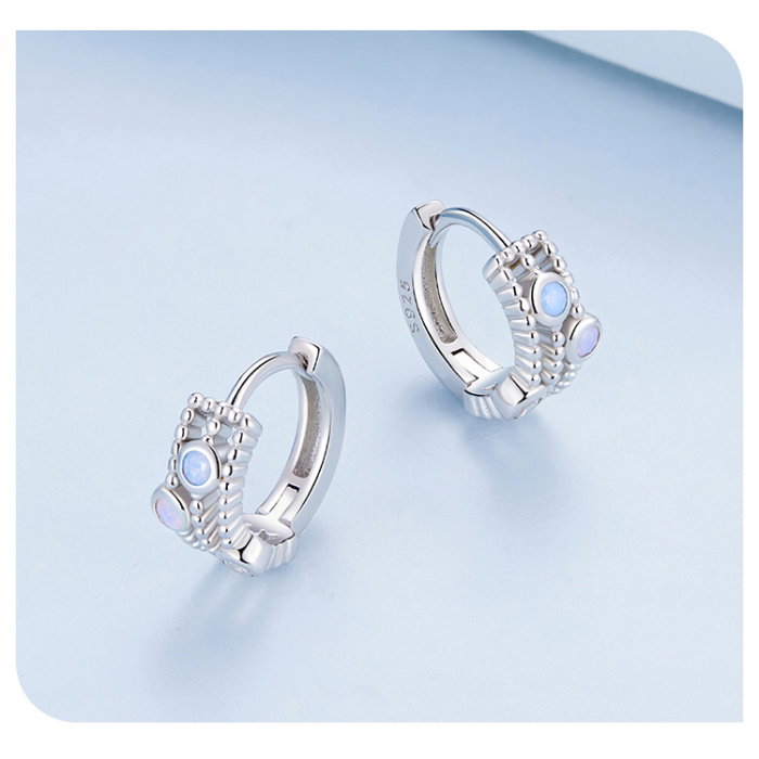 Cercei argint cu opal si zirconiu [10]