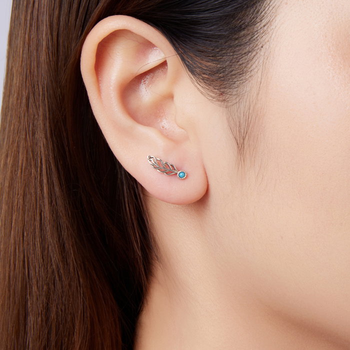 Cercei argint cu pene [6]