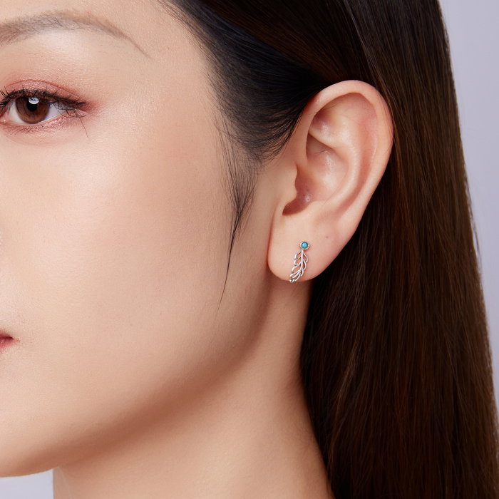 Cercei argint cu pene [9]