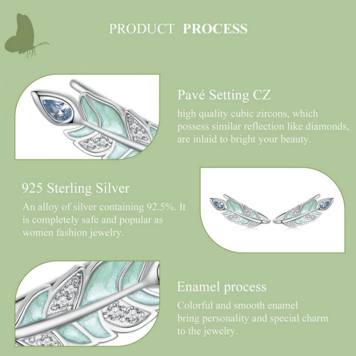 Cercei argint cu pene [8]