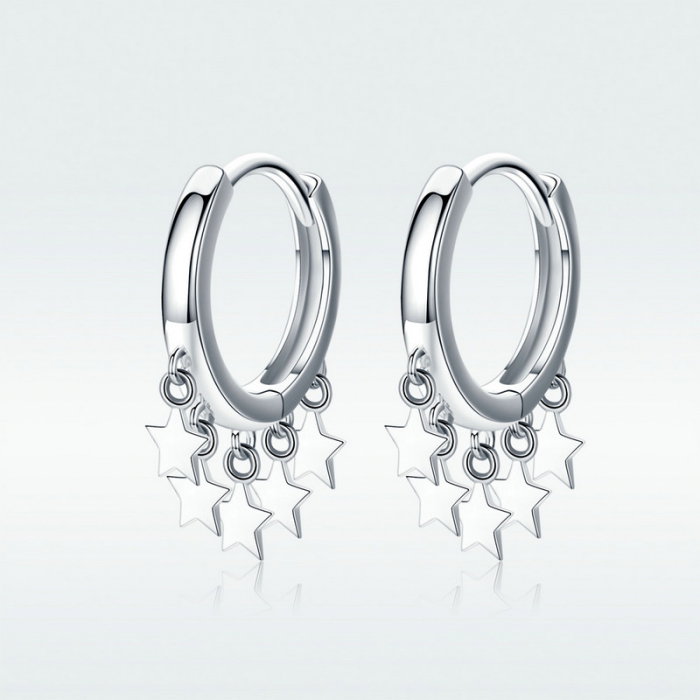 Cercei argint cu pentagrame [8]