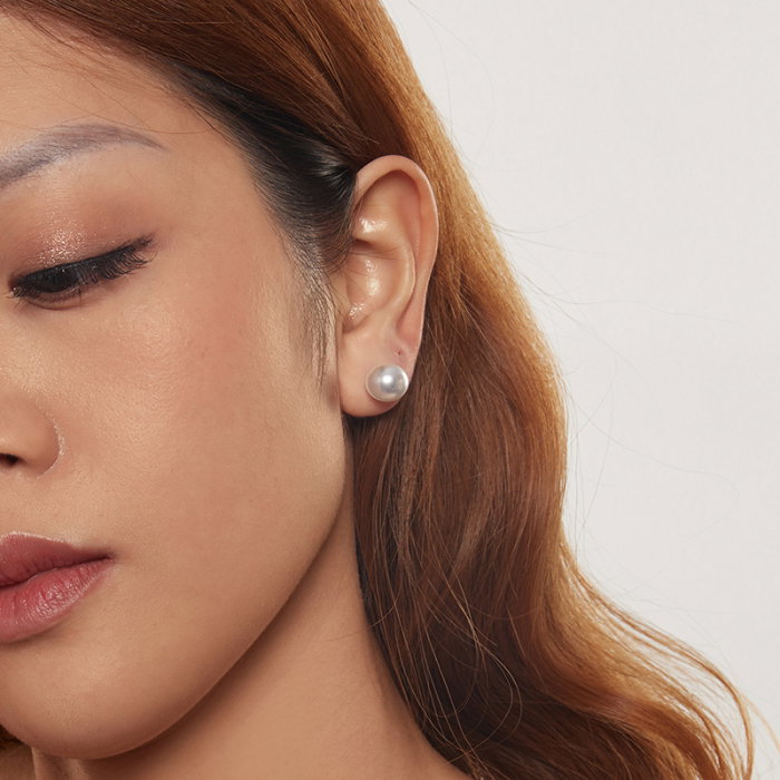 Cercei argint cu perle 10 mm [6]