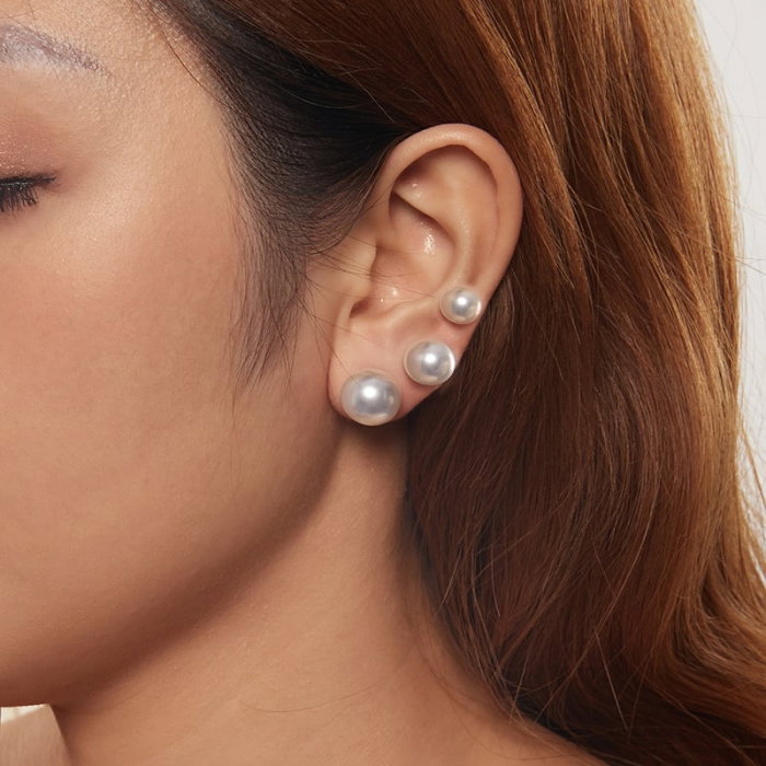 Cercei argint cu perle 10 mm [9]