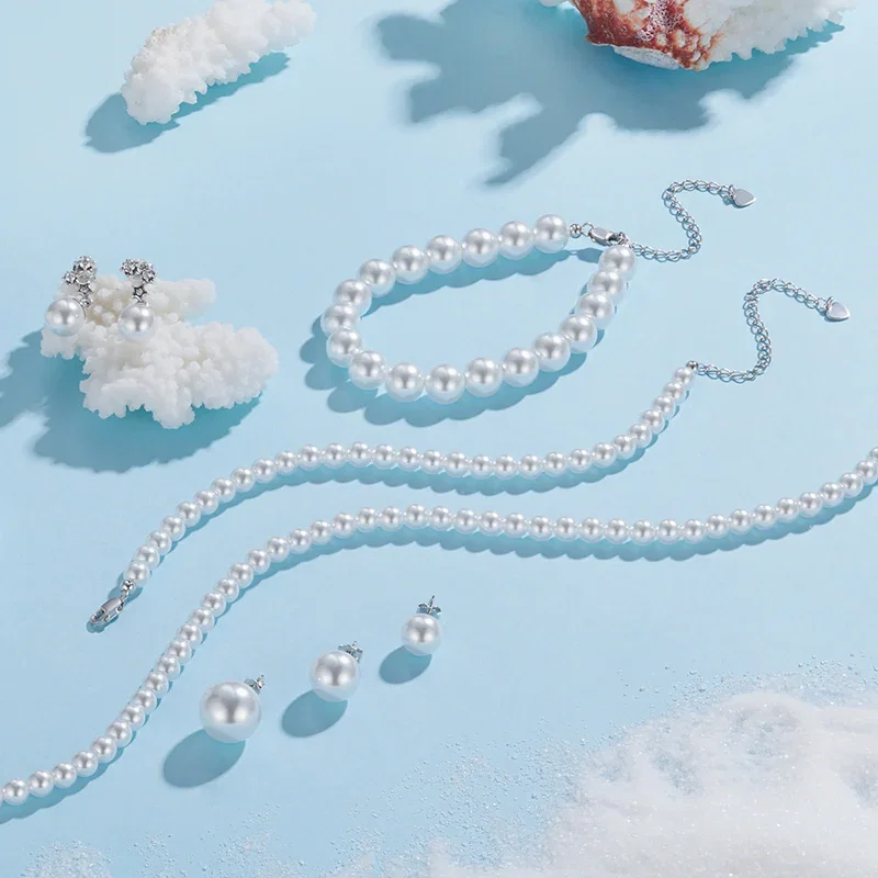 Cercei argint cu perle 12 mm [18]