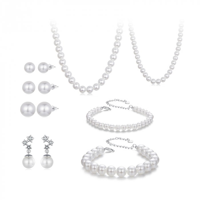 Cercei argint cu perle 8 mm [22]