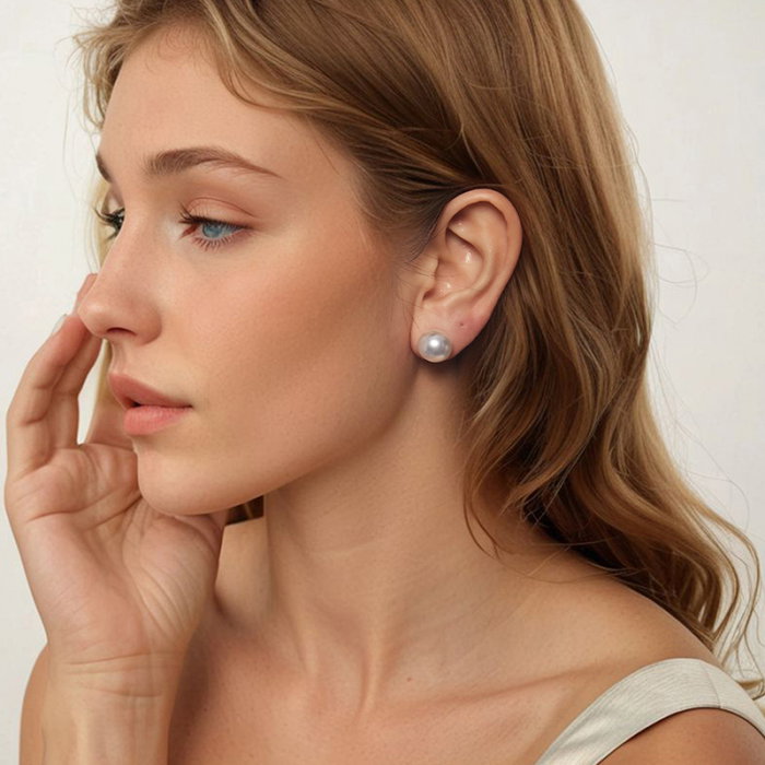 Cercei argint cu perle 12 mm [5]