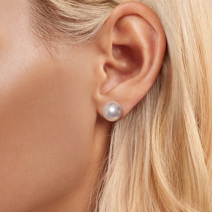 Cercei argint cu perle 10 mm [2]