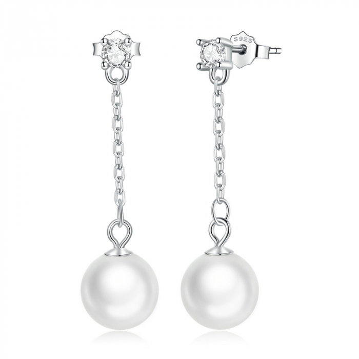 Cercei argint cu perle pendulare [1]