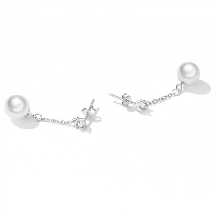 Cercei argint cu perle pendulare [3]