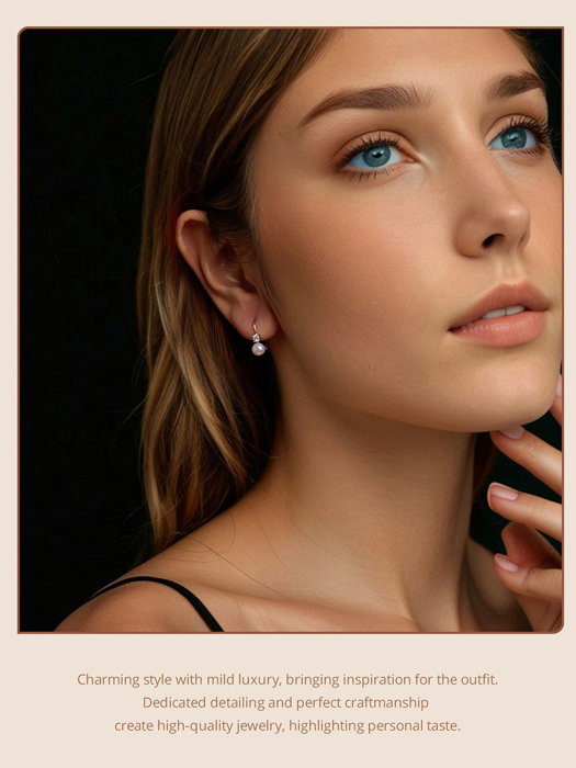 Cercei argint cu perle si Moissanit [12]